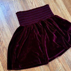 NEW Peek Maroon Velvet Skirt Size M (8) (NWT)